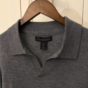 Christian Lacroix Merino Wool Exquisite Gray Wool Garment